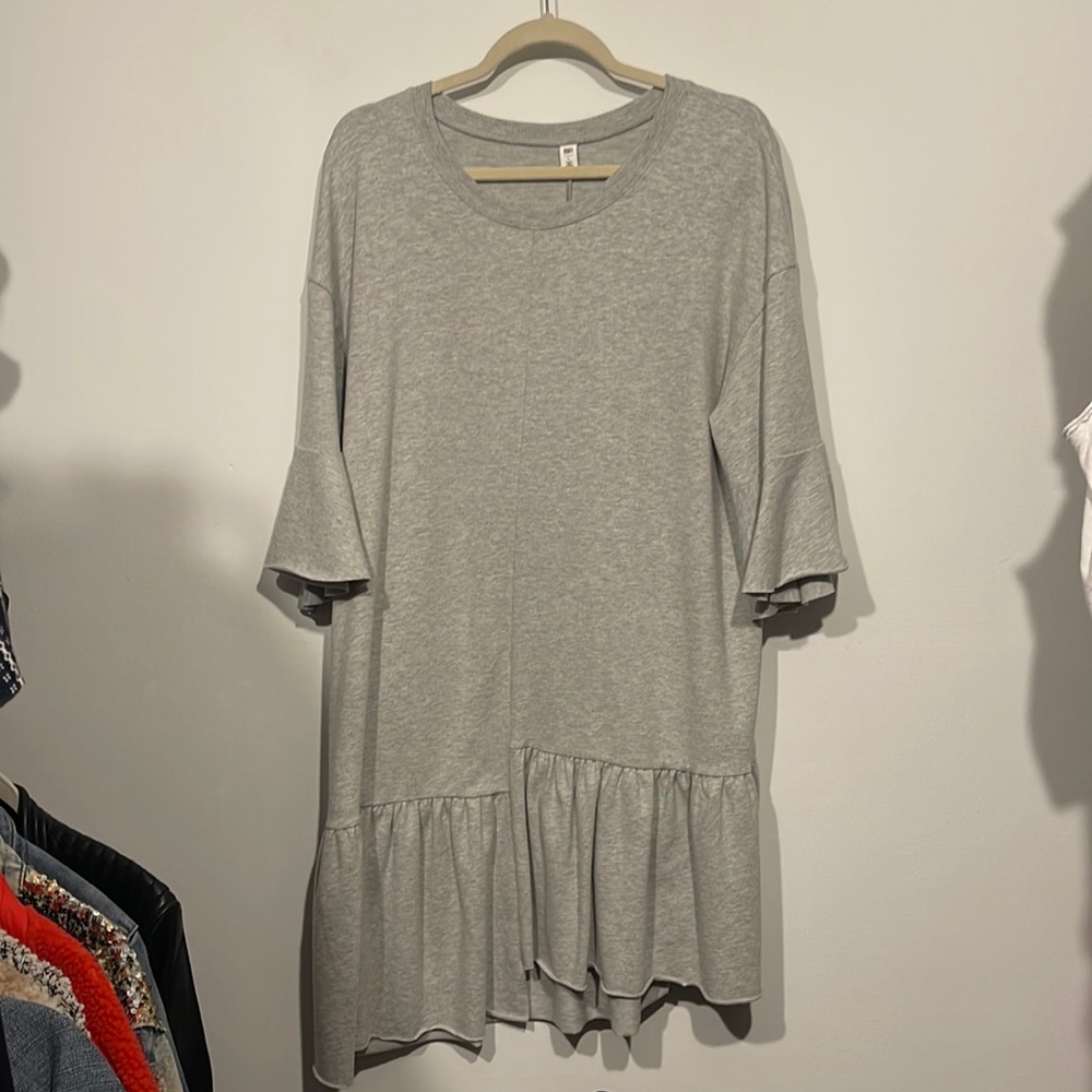 Grey asymmetrical dress